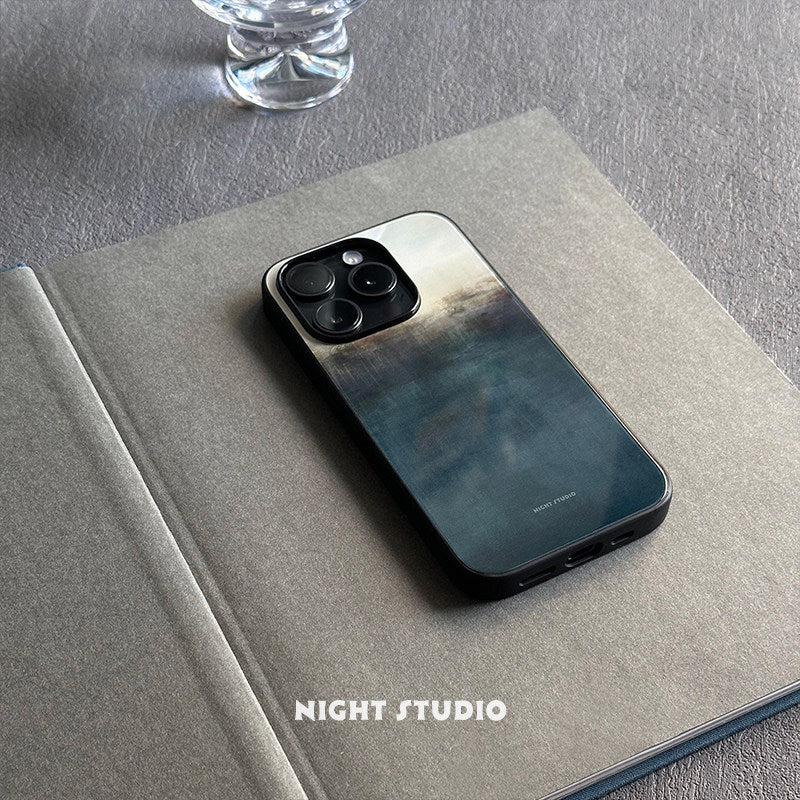 Abstract Teal Canvas Phone Case - NS1320G