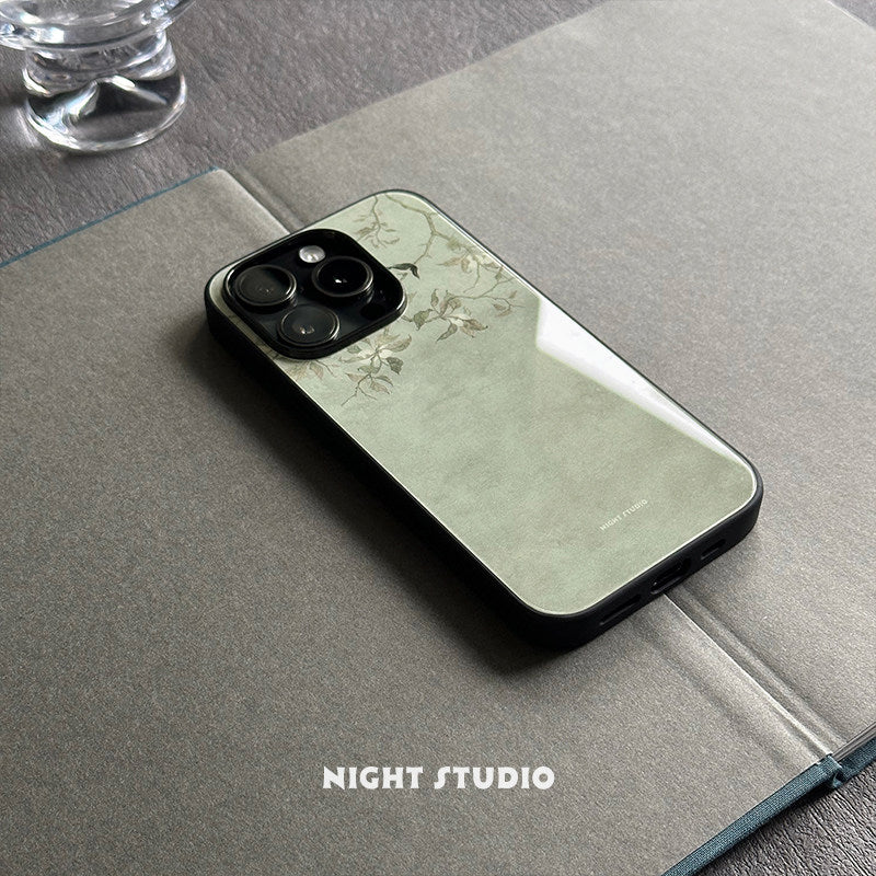 Magpie & Blossom Sage Green Phone Case - NS1292G