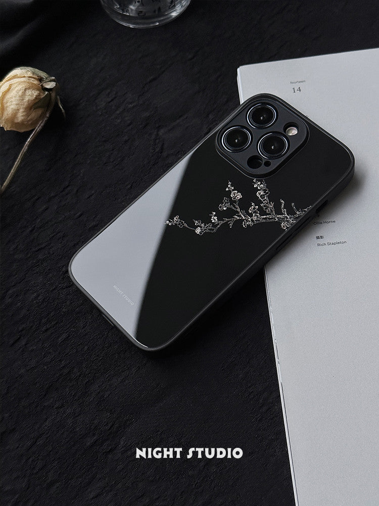 「Chinoiserie」Midnight Wintersweet Phone Case | iPhone Case | Three Fleas