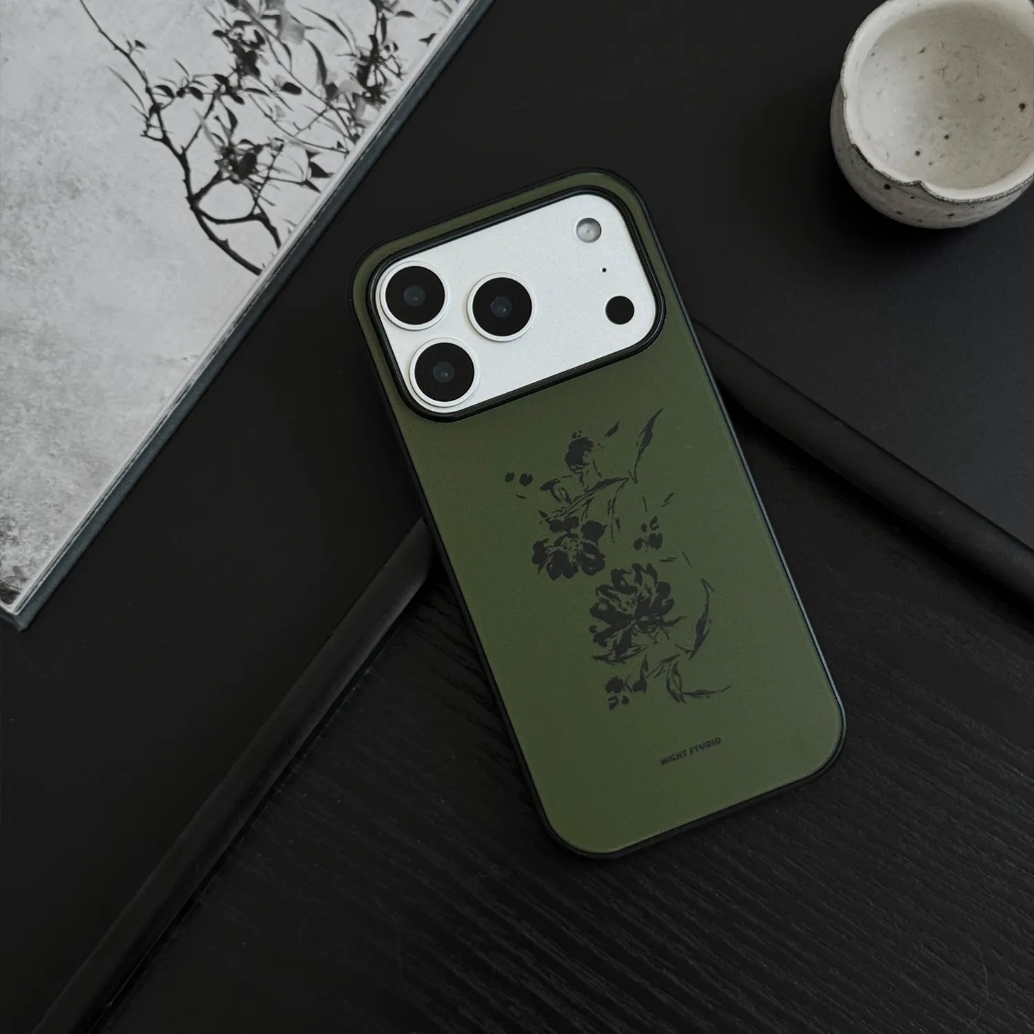 Ink Flower Green Phone Case-N1204AC