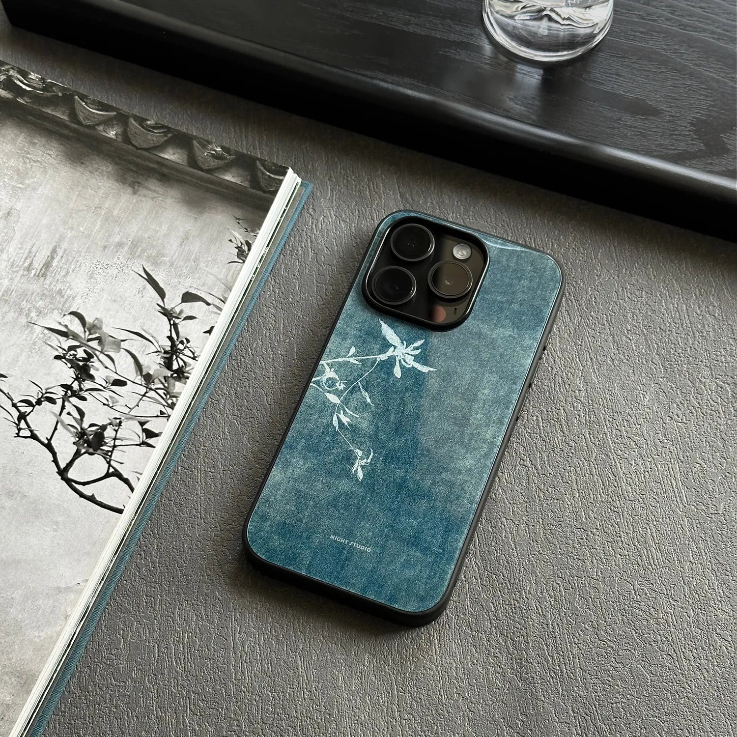 Cyanotype Floral Phone Case-N1172