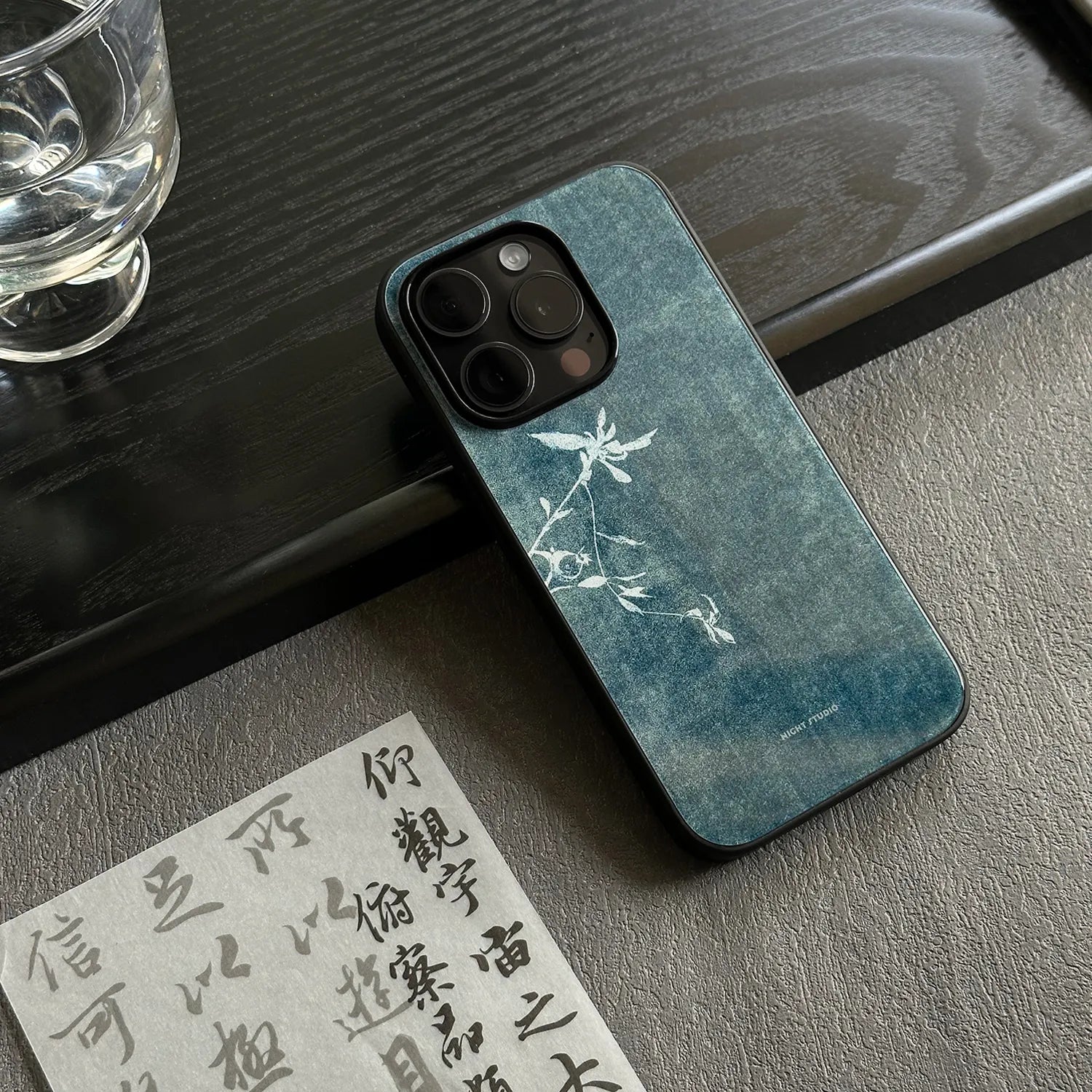 Cyanotype Floral Phone Case-N1172