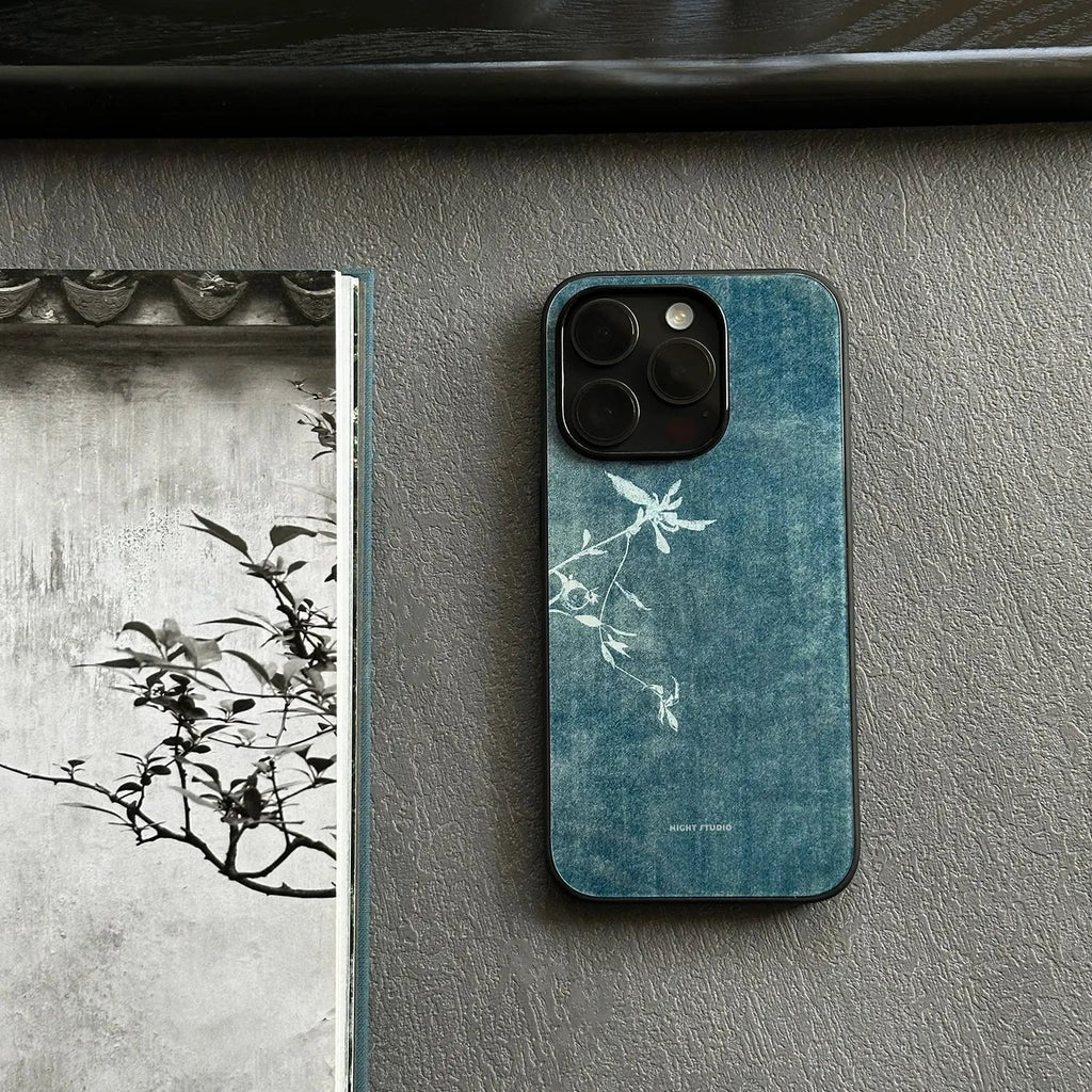 Cyanotype Floral Phone Case-N1172