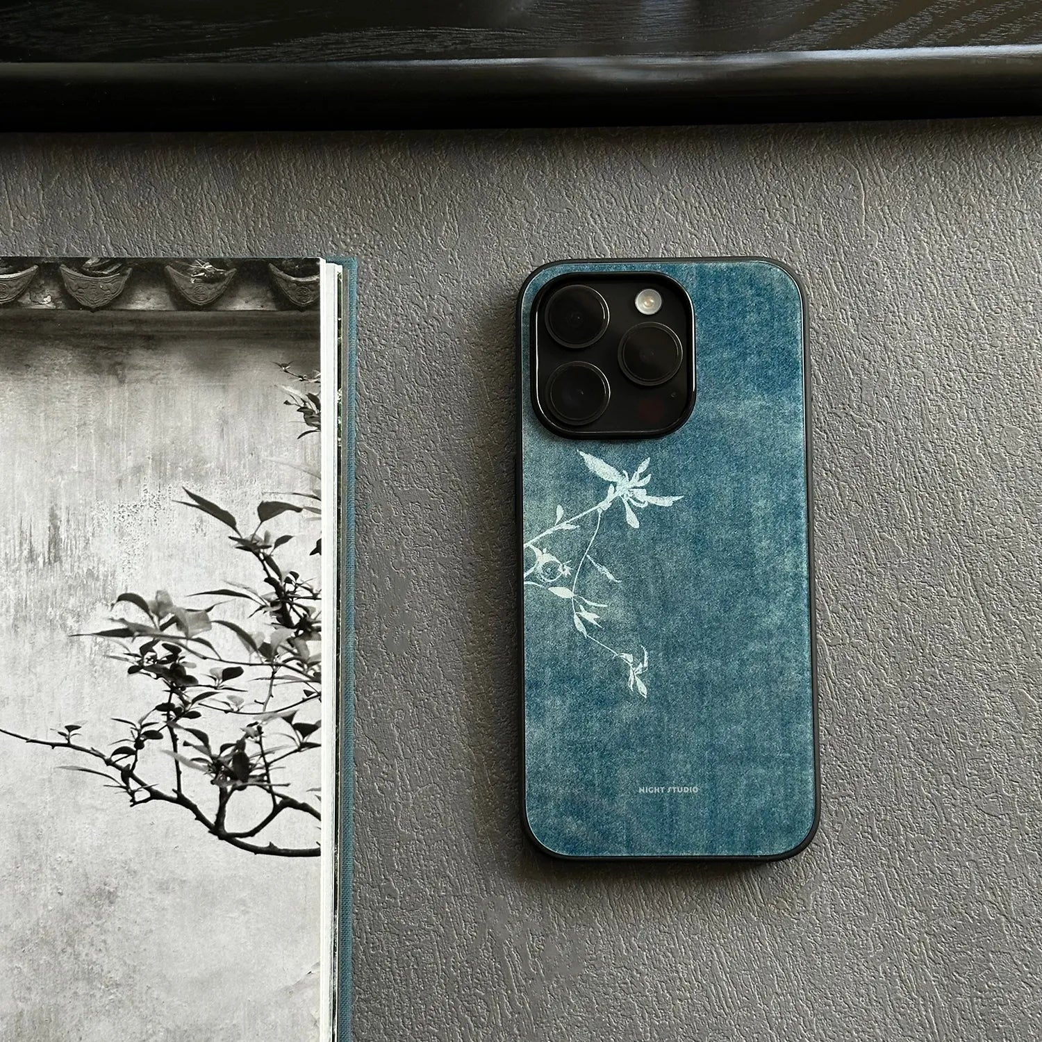 Cyanotype Floral Phone Case-N1172