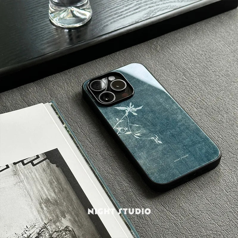 Cyanotype Floral Phone Case-N1172